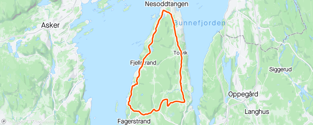 Mappa dell'attività Tangen rundt