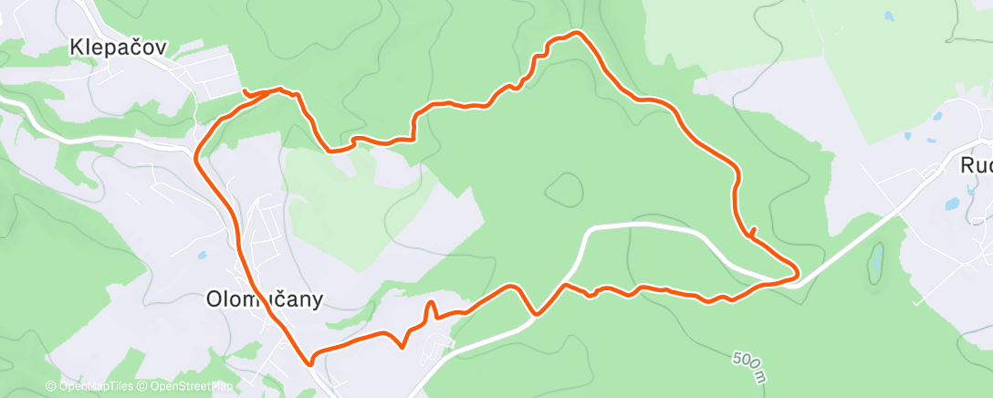 Карта физической активности (Morning Trail Run)