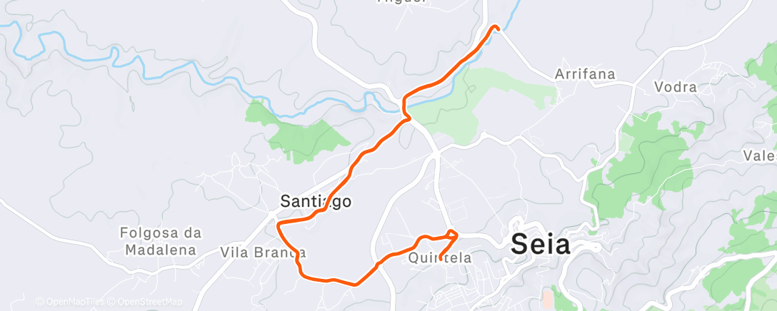 Map of the activity, Corrida matinal