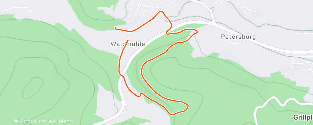 Map of the activity, Wanderung am Morgen