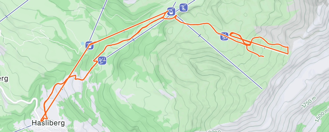 Map of the activity, Afternoon Alpine Ski