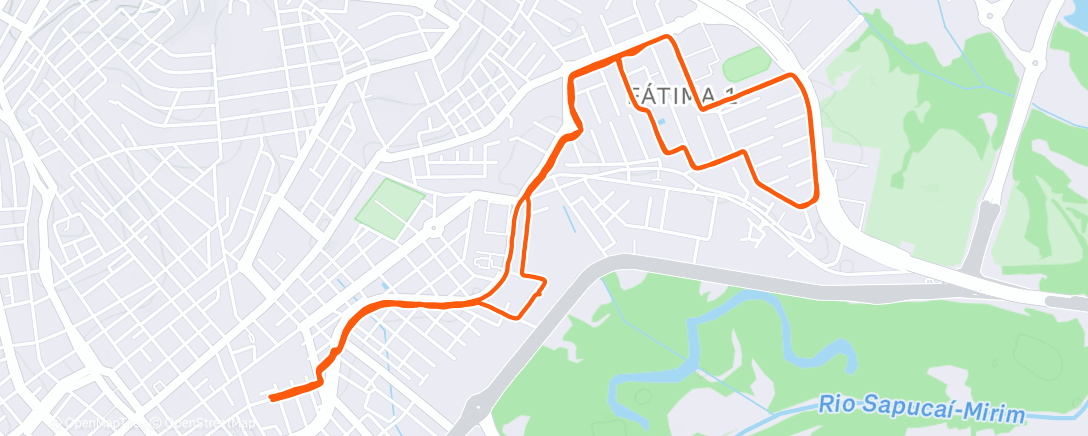 Map of the activity, Pouso Alegre