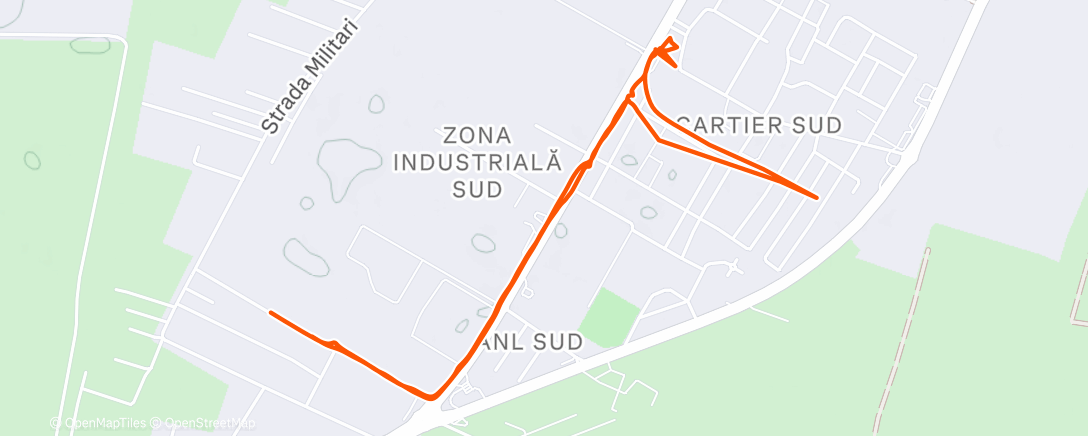 Map of the activity, Afternoon Walk