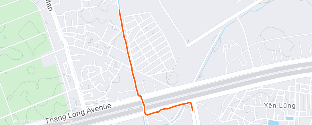 Map of the activity, Afternoon Run
