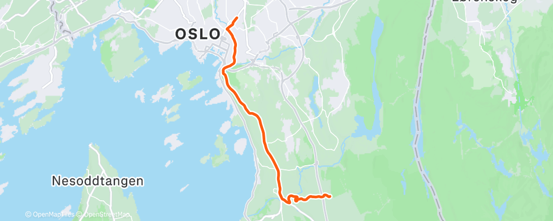 Map of the activity, Sommersykkel i desember