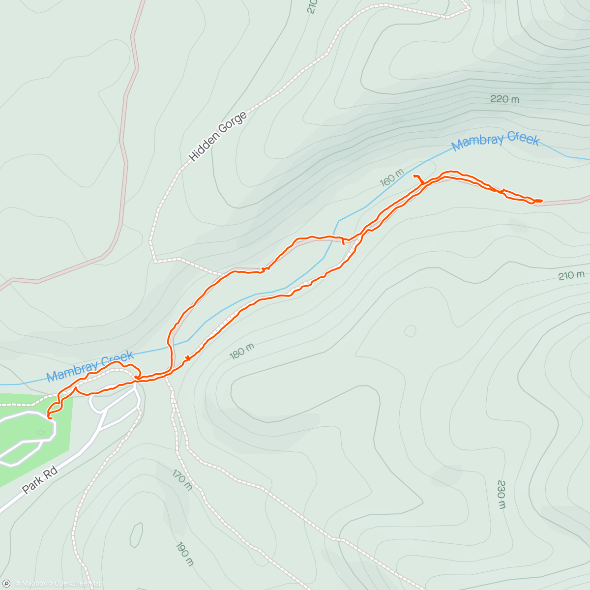 Map of the activity, Mambray Creek Valley