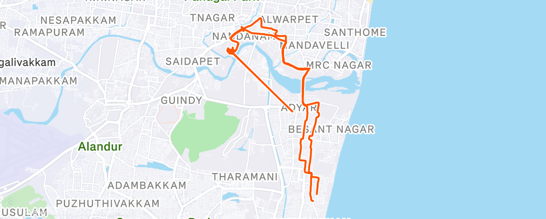 Map of the activity, Afternoon Ride
