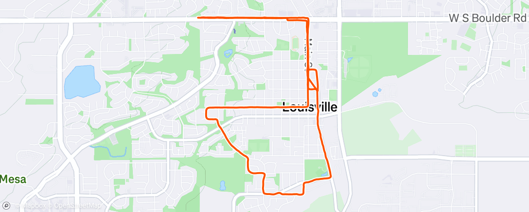 Map of the activity, Morning Run