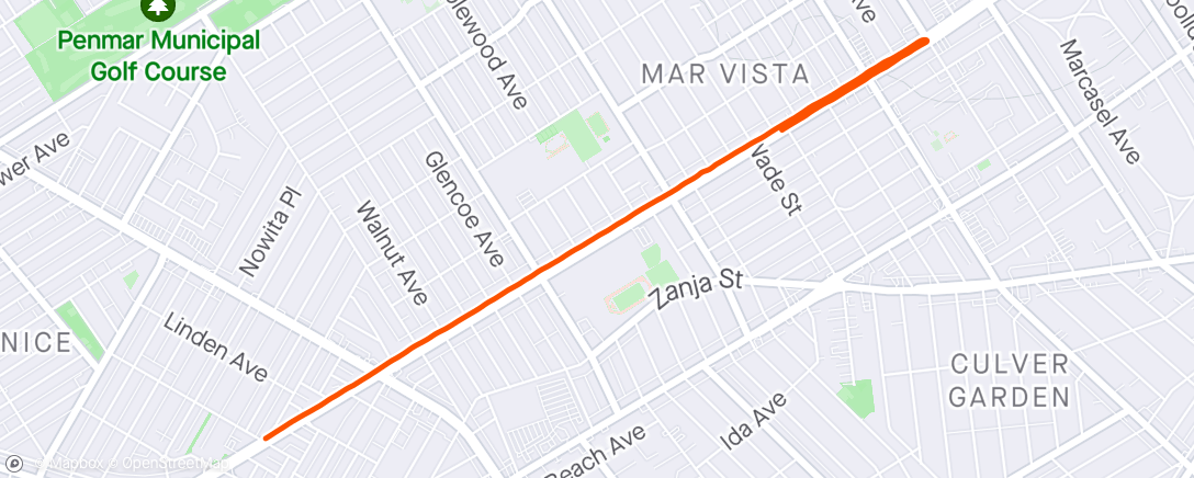 Mapa de la actividad, CicLAvia Venice Boulevard edition with the fam