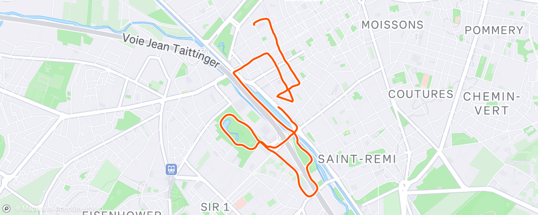 Map of the activity, Morning Run