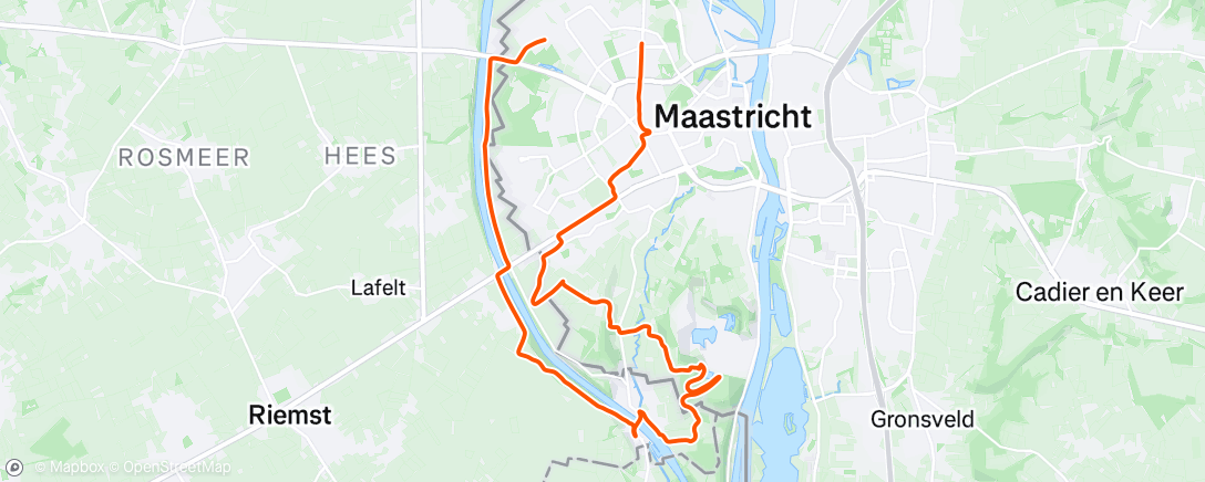 Map of the activity, Afternoon Ride