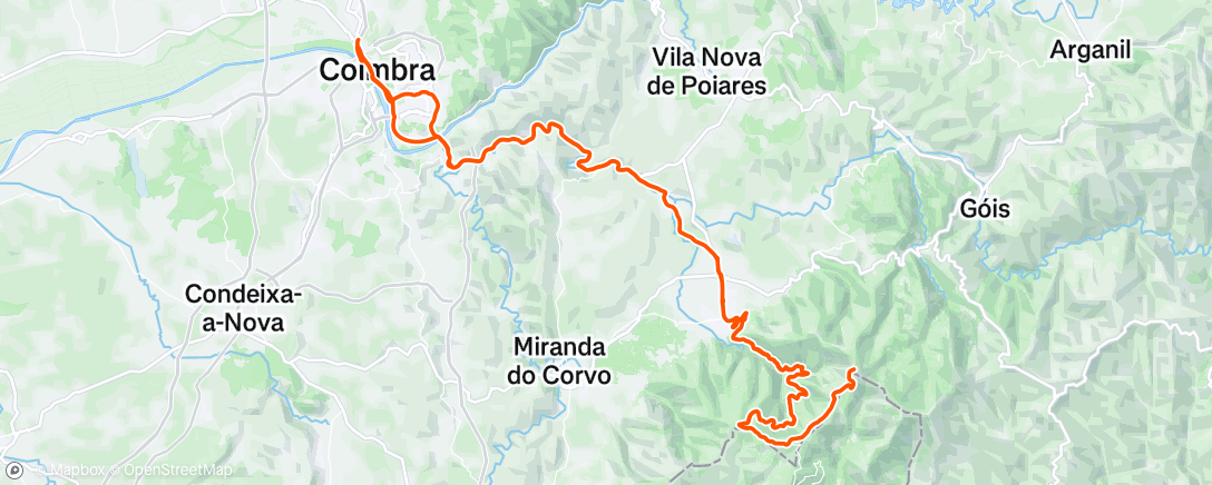 Map of the activity, Volta de bicicleta matinal