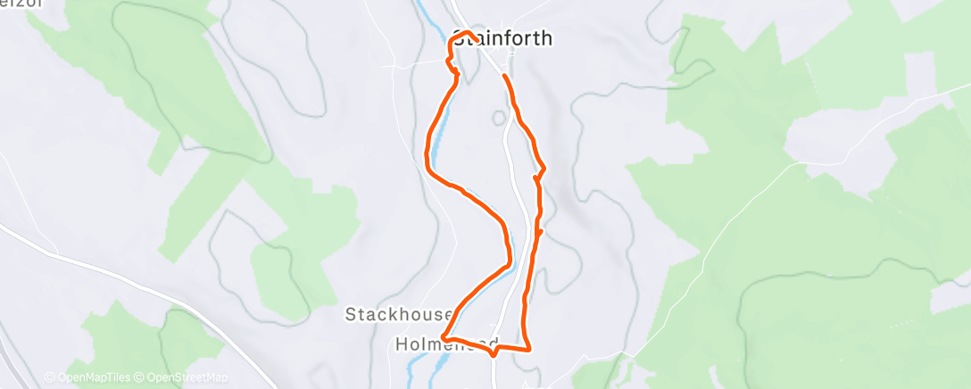 Map of the activity, Lunch Hike