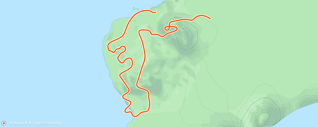 Map of the activity, Zwift - Race: Wacky Races 3 of 3 by SCANNELLATORI (C) on Climber's Gambit in Watopia