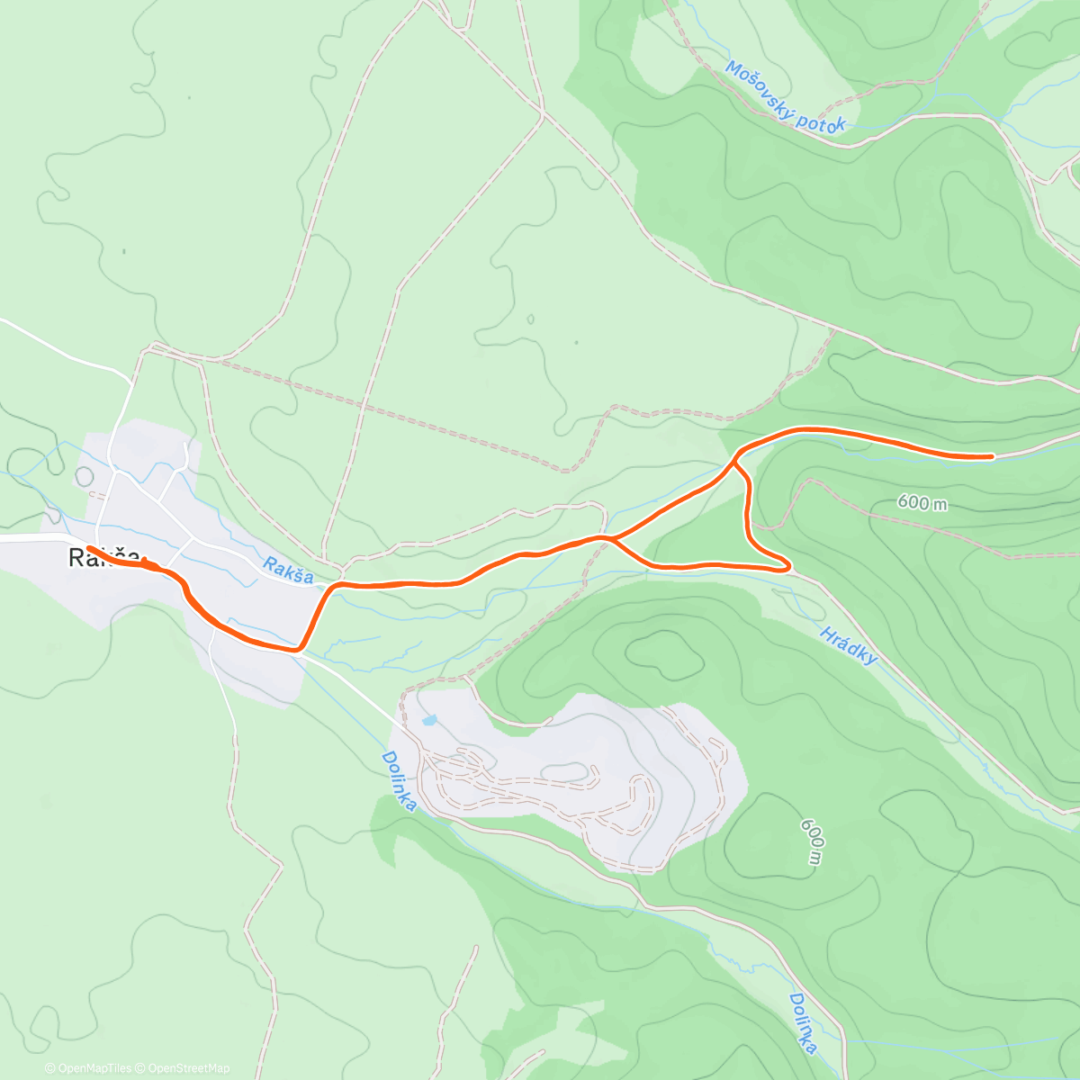 Map of the activity, Morning Run