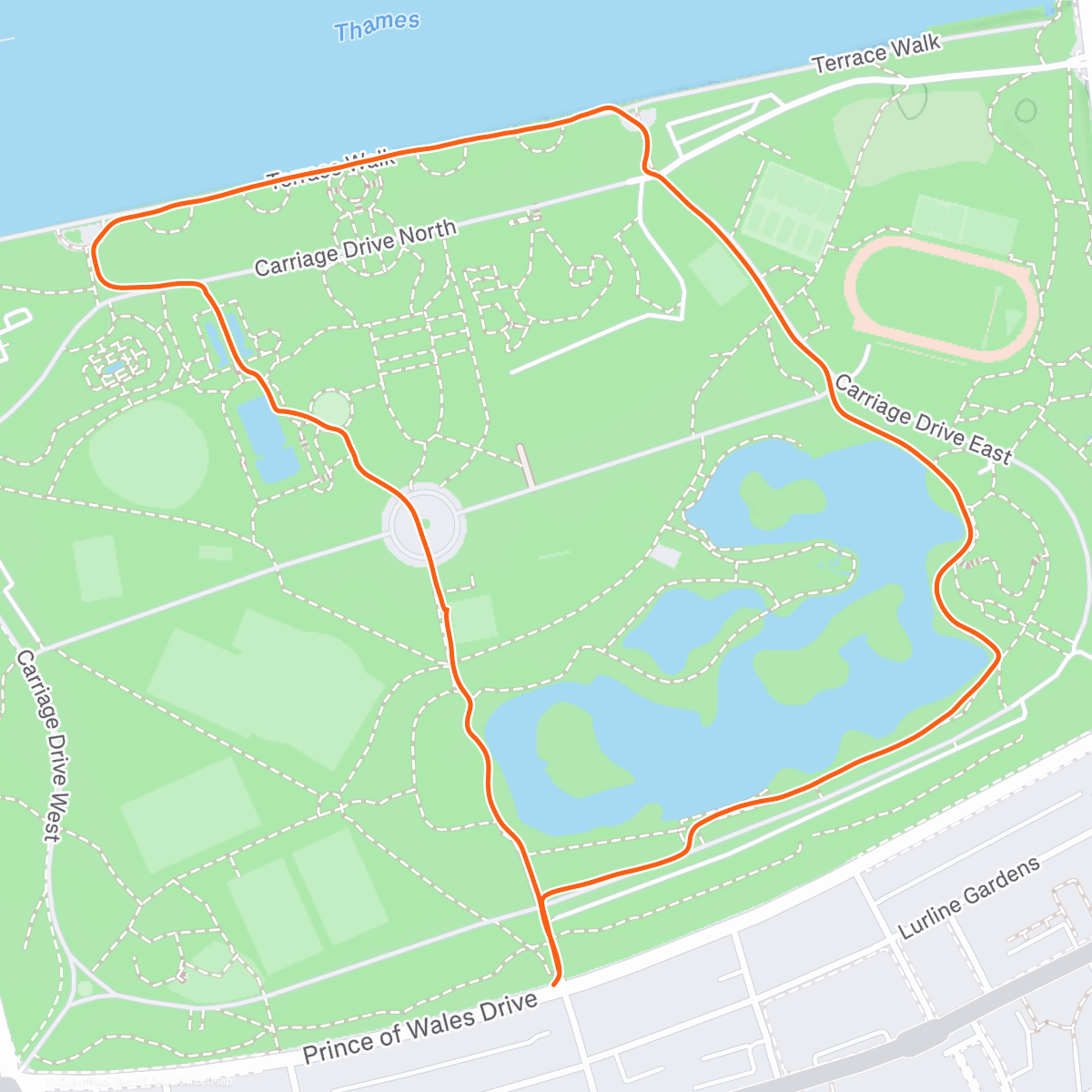 Map of the activity, Morning Run