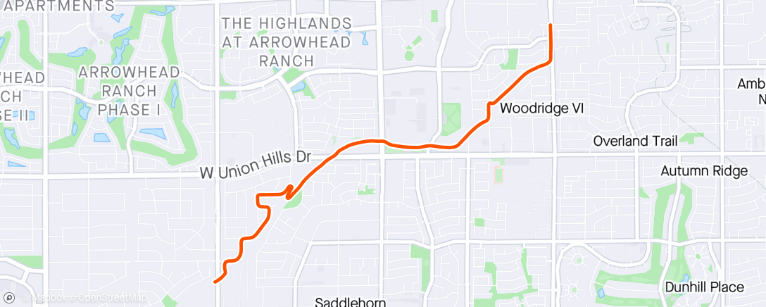 Map of the activity, Morning Ride