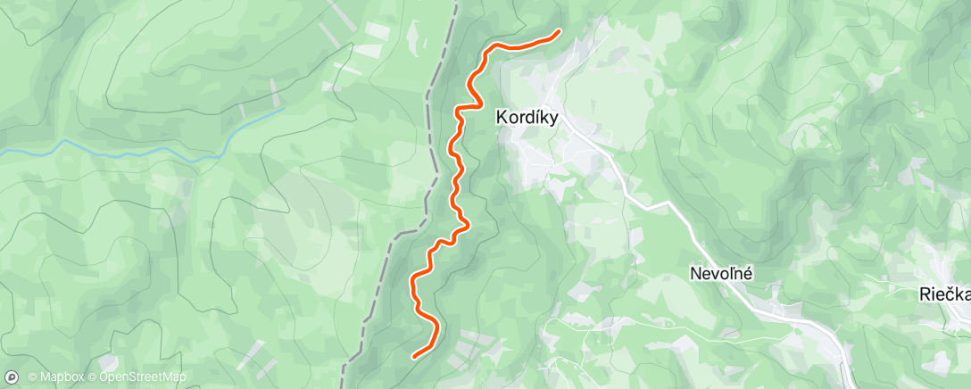 Map of the activity, Lunch Nordic Ski