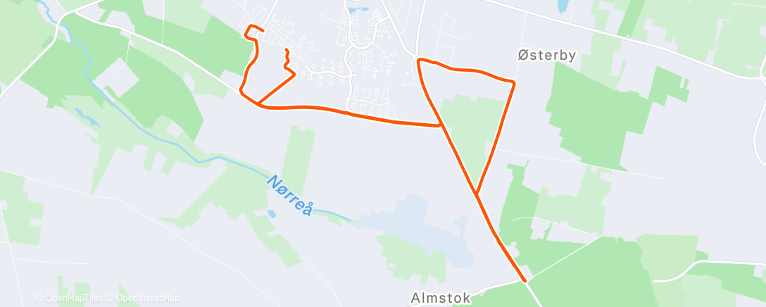 Map of the activity, Lunch Run