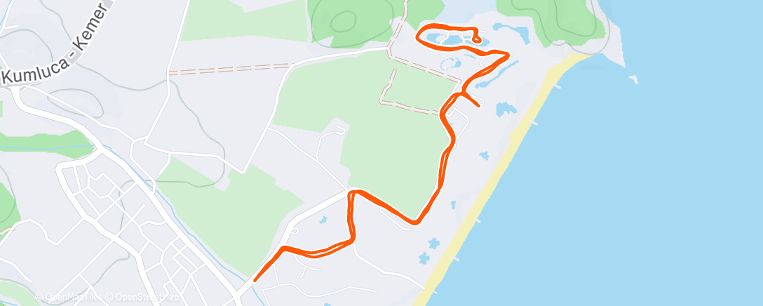 Map of the activity, Утренний забег