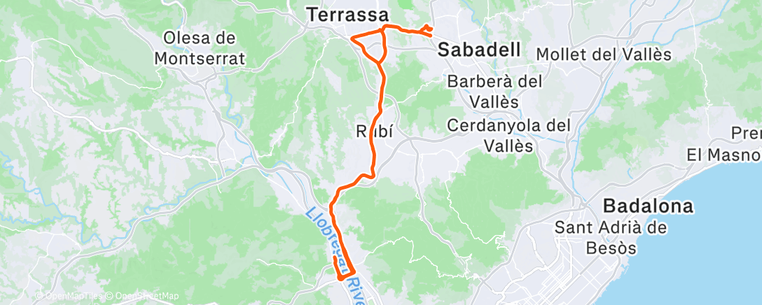 Карта физической активности (Bicicleta a la hora del almuerzo)