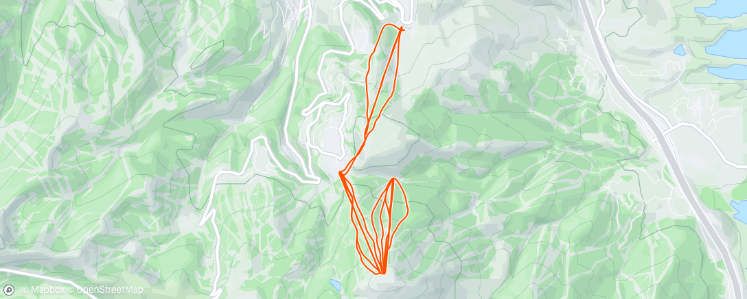 Map of the activity, Deer Valley Closing Day