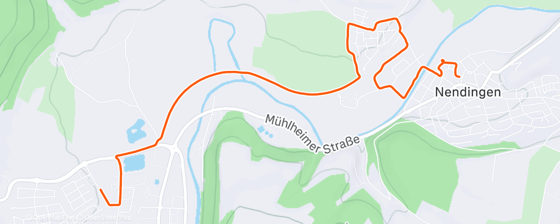 Map of the activity, Lauf am Nachmittag