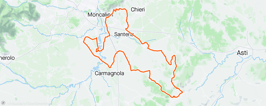 Map of the activity, Giro mattutino fino a Canale...