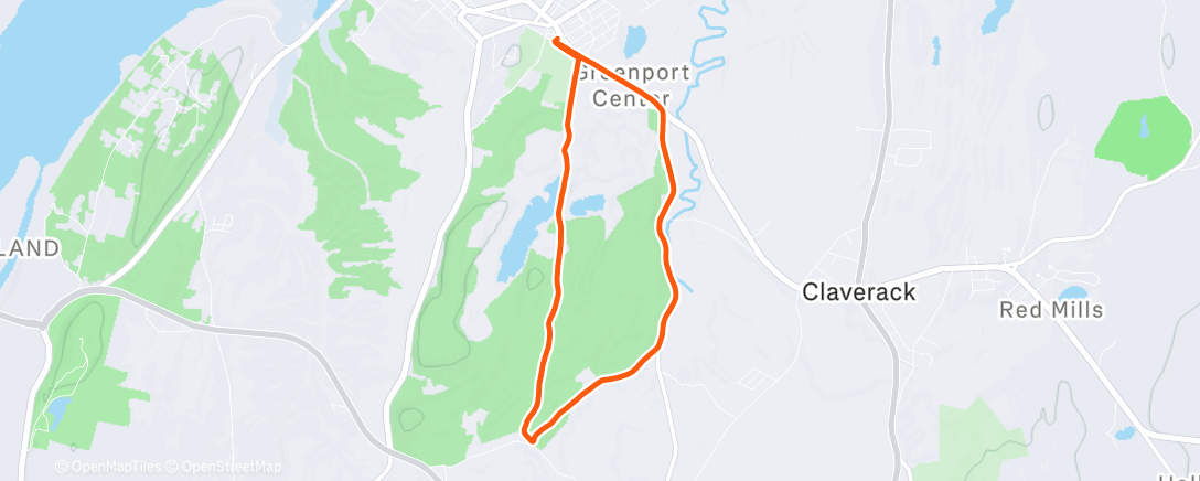 Map of the activity, Afternoon Run