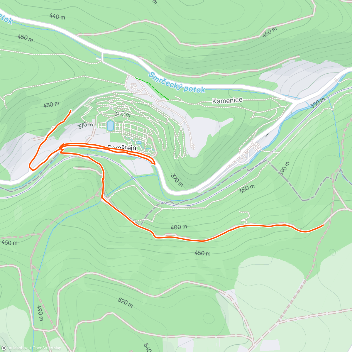 Map of the activity, Morning Hike