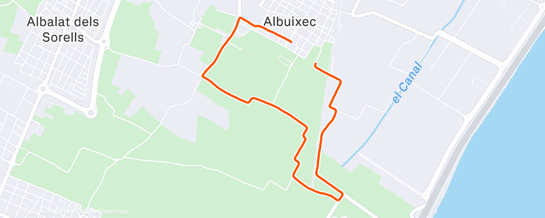 Map of the activity, 🏃🏽‍♀️