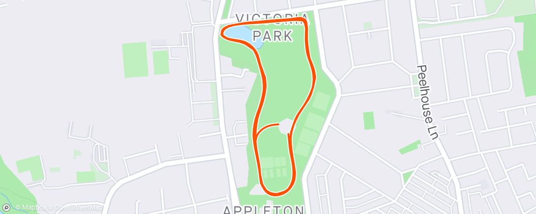 Map of the activity, Widnes parkrun - 18:20