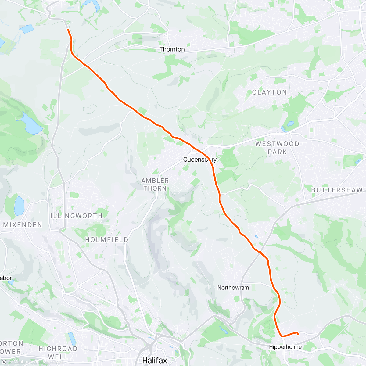 Map of the activity, Home from the Dog Paddock (A little bit of up but mostly down)