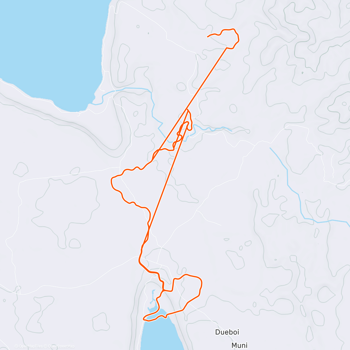 Map of the activity, Zwift - Red Zone Repeats in Makuri Islands