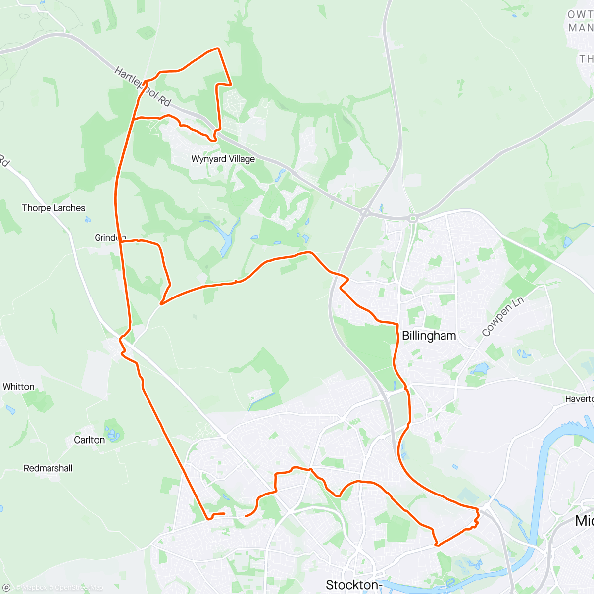 Map of the activity, 27th Sept - Bouncy bike - Recon #2