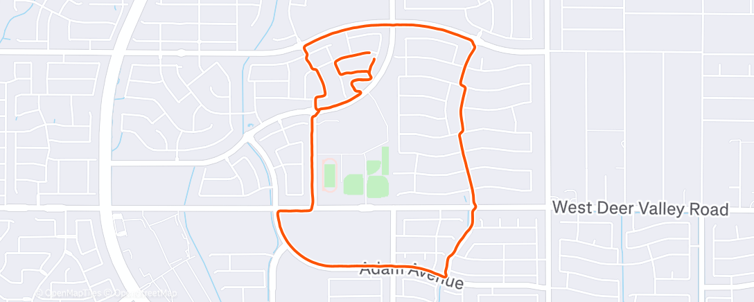 Map of the activity, Morning Run