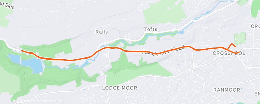 Map of the activity, Lunch Run