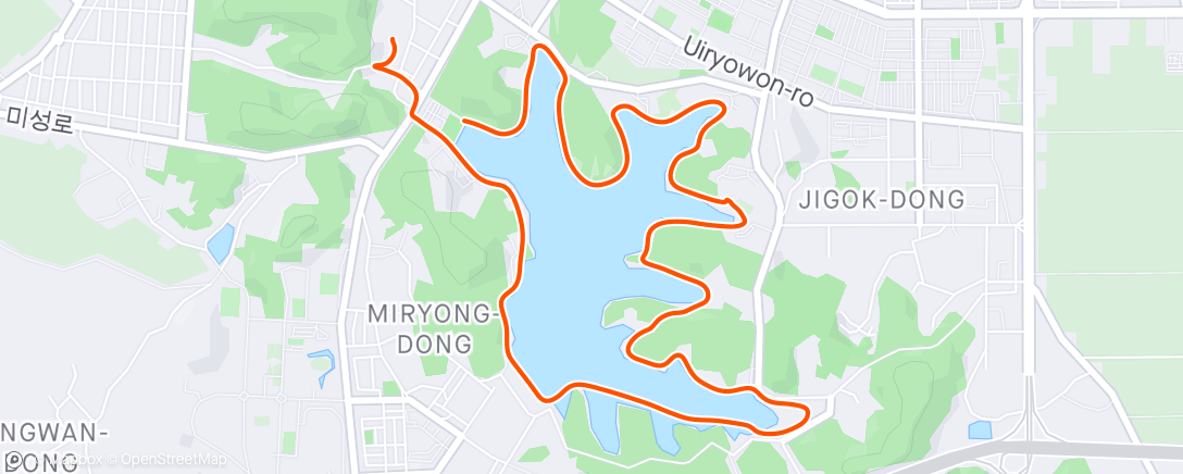 Map of the activity, Morning 걷기