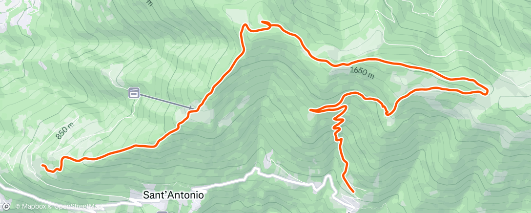 Mapa de la actividad (Sasso Guida)