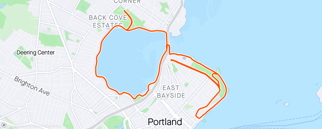 Map of the activity, Portland 10 Miler measuring ride 2