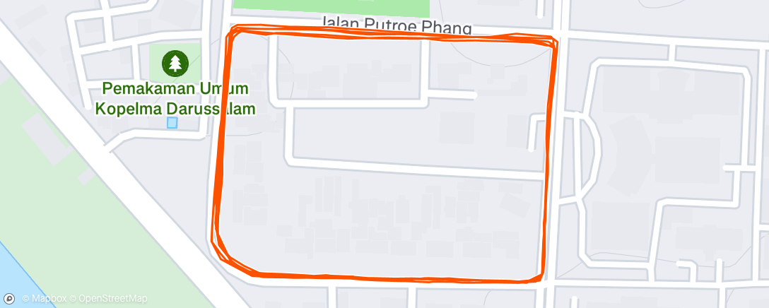 Map of the activity, Morning Run