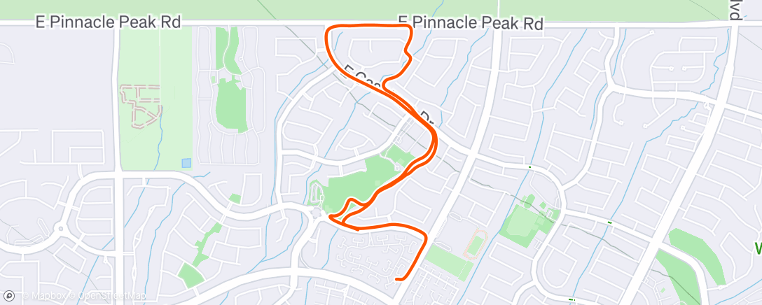Map of the activity, Morning Run