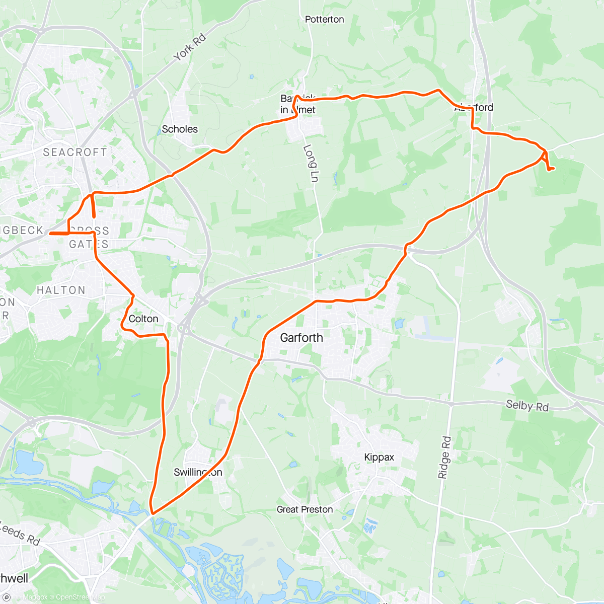 Karte der Aktivität „Evening Ride (road)”