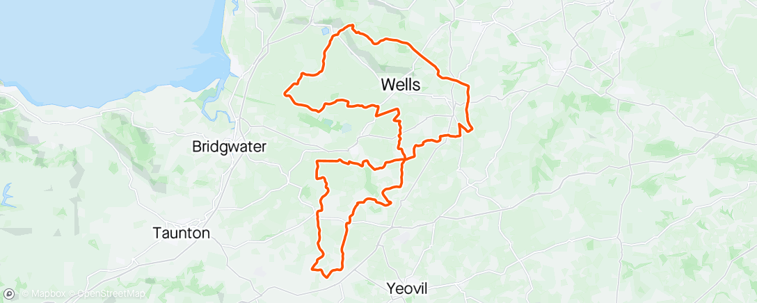Map of the activity, UKVelo Somerset Sportive (including Cheddar Gorge)