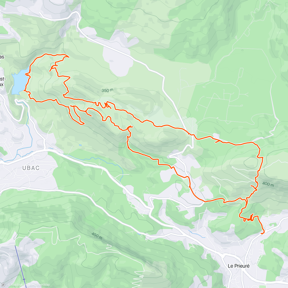 Map of the activity, Rando Trail dans l'arrière pays Toulonais qui se transforme en grand n'importe quoi sur les 5 derniers kilomètres.