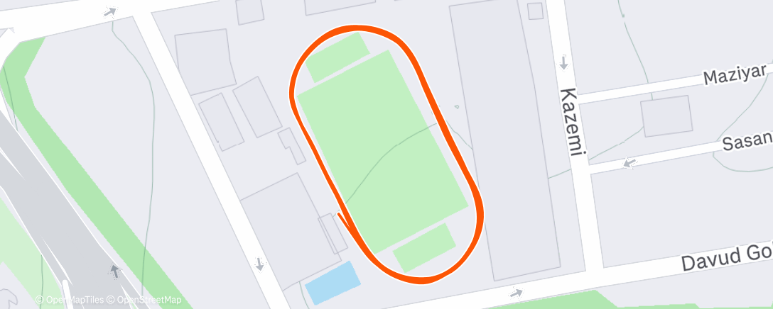 Map of the activity, Morning Run