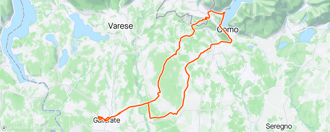 Mappa dell'attività Giro mattutino ☕️🥐 a Cernobbio