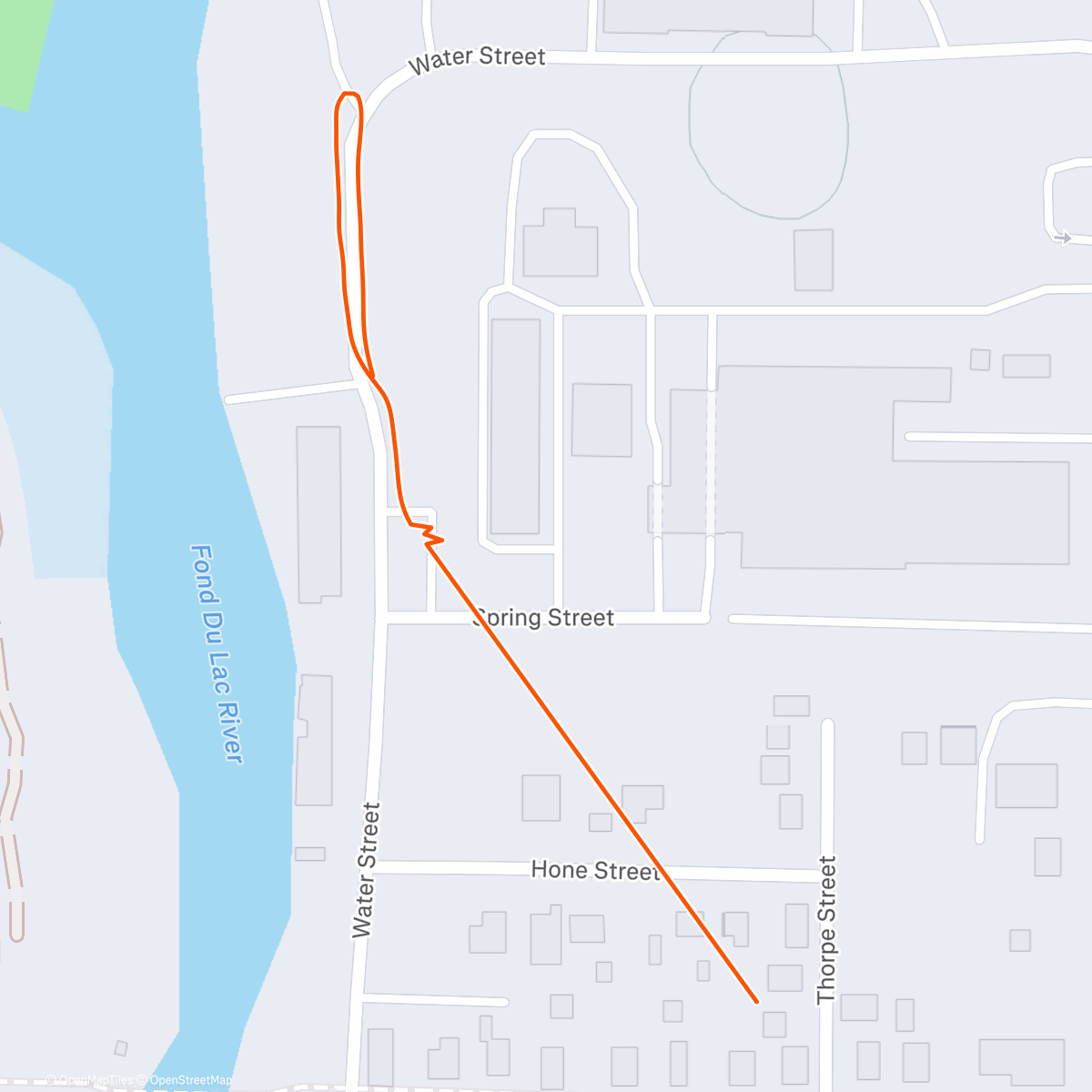 Map of the activity, Lunch Run