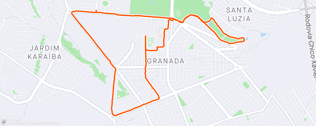 アクティビティ「Caminhada vespertina」の地図