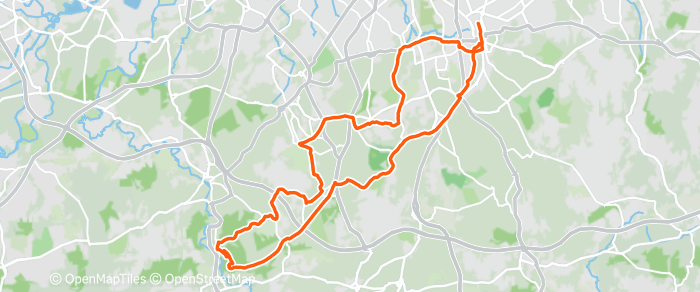 Route map for TADWORTH (CAFE AT END) – THE TREE HOUSE – G1 43MI 2700FT G2 37MI 1825FT G3 34MI 1800FT